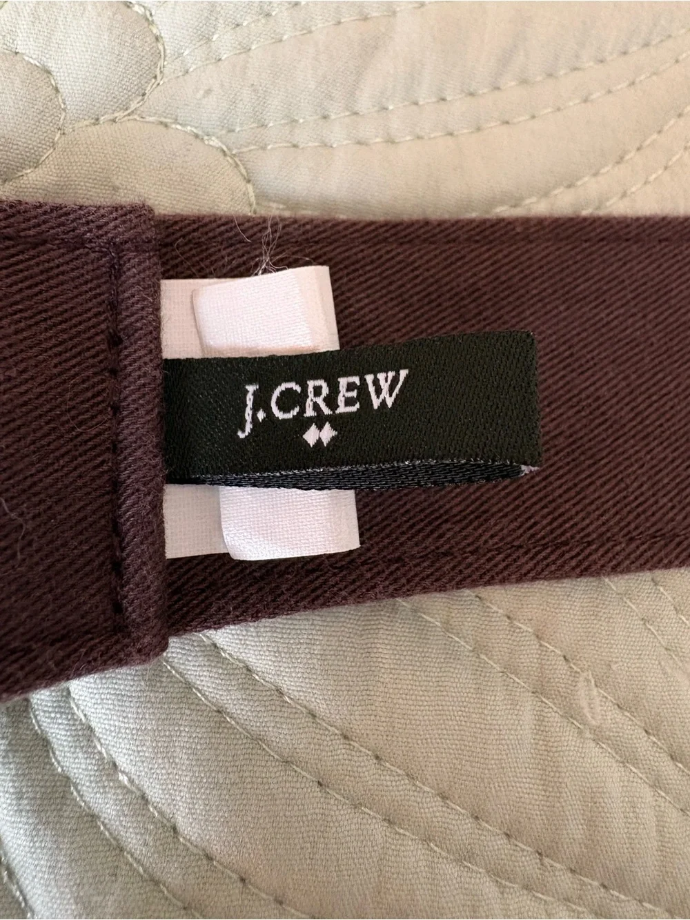 J. Crew Vintage Y2K Brown Cotton Terrier Loop Buckle Belt - Picture 4 of 5